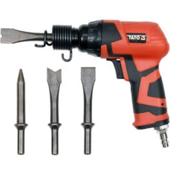 YATO MARTEAU BURINEUR ULTRA LEGER BURIN PNEUMATIQUE AVEC 4 BURINS