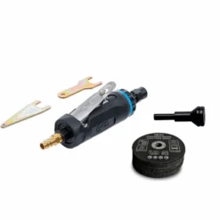 MINI MEULEUSE DROITE POLISSEUSE PNEUMATIQUE AVEC AXE PORTE MEULES ET 10 MEULES