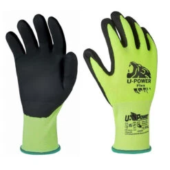 U-Power PAIRE DE GANTS DE TRAVAIL T11 - PROTECTION HAUTE VISIBILITÉ ENDUIT NITRILE