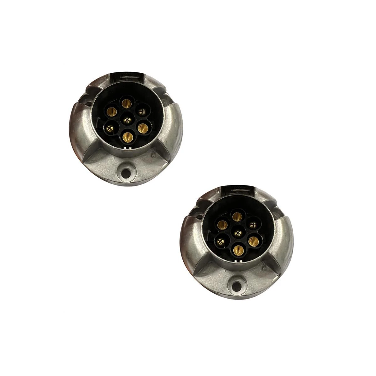 PRISES FEMELLES 7 PLOTS POUR REMORQUE 12V - 2 Pièces 3 PRISES FEMELLES 7 PLOTS POUR REMORQUE 12V - 2 Pièces