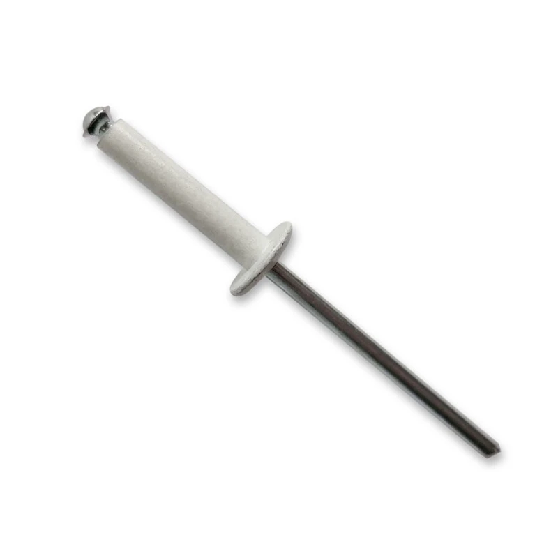 RIVETS ALU TIGE ACIER ECLATEURS BLANCS De 4 X 20 PLAQUES D'IMMATRICULATION 4 RIVETS ALU TIGE ACIER ECLATEURS BLANCS De 4 X 20 PLAQUES D'IMMATRICULATION – Image 2