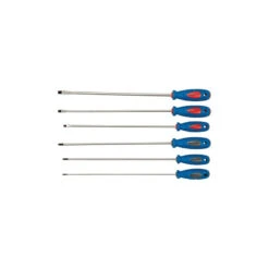 Silverline LOT DE 6 TOURNEVIS EXTRA-LONGS PLATS ET CRUCIFORMES