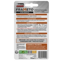 TRAITEMENT ANTIROUILLE STOP ROUILLE IMMEDIAT FRAMETO RUBSON BIDON 90ml 7 TRAITEMENT ANTIROUILLE STOP ROUILLE IMMEDIAT FRAMETO RUBSON BIDON 90ml -Magasin D'outils Pour La Maison traitement antirouille stop rouille immediat frameto rubson bidon 90ml 1