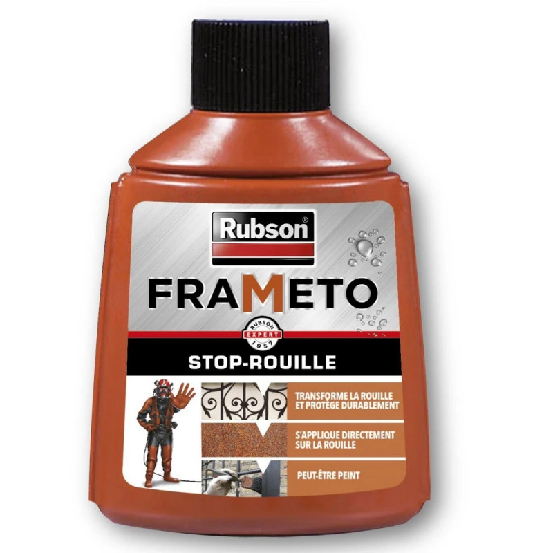 TRAITEMENT ANTIROUILLE STOP ROUILLE IMMEDIAT FRAMETO RUBSON BIDON 90ml 3 TRAITEMENT ANTIROUILLE STOP ROUILLE IMMEDIAT FRAMETO RUBSON BIDON 90ml
