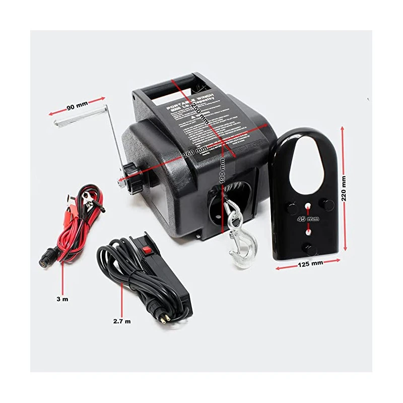 TREUIL ELECTRIQUE 12 VOLTS TRACTION REMORQUE A EMBARCATION JUSQU'A 2267KG 4 TREUIL ELECTRIQUE 12 VOLTS TRACTION REMORQUE A EMBARCATION JUSQU'A 2267KG – Image 2