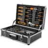 VALISE COFFRET 3 PLATEAUX DOUILLES DE 4 à 32 Mm, CLIQUETS 1/4 ET 1/2 CLES MIXTES