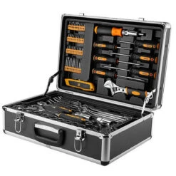 VALISE COFFRET 3 PLATEAUX DOUILLES DE 4 à 32 Mm, CLIQUETS 1/4 ET 1/2 CLES MIXTES