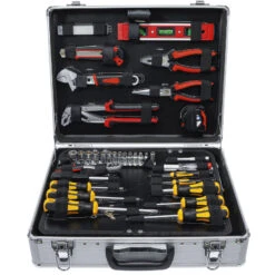 MALLETTE EN ALUMINIUM DE 129 PIECES - CAISSE A OUTILS